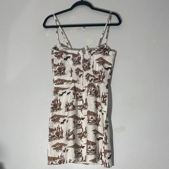 Reformation Roarke Linen Women's Mini Dress size 8 - Picture 5 of 10